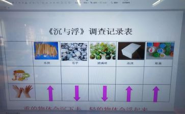 沉与浮幼儿园教案优质8篇